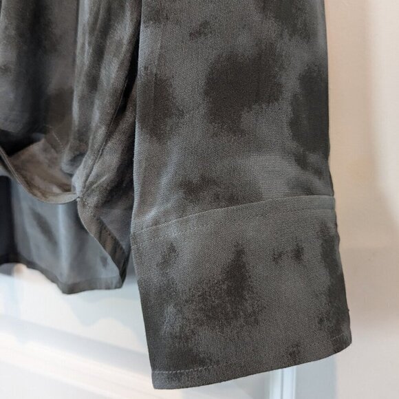 Rails Blouse Women's Large Slate Hillary Crossover Snap Tie-Dye Long Sleeve Top - Picture 11 of 16